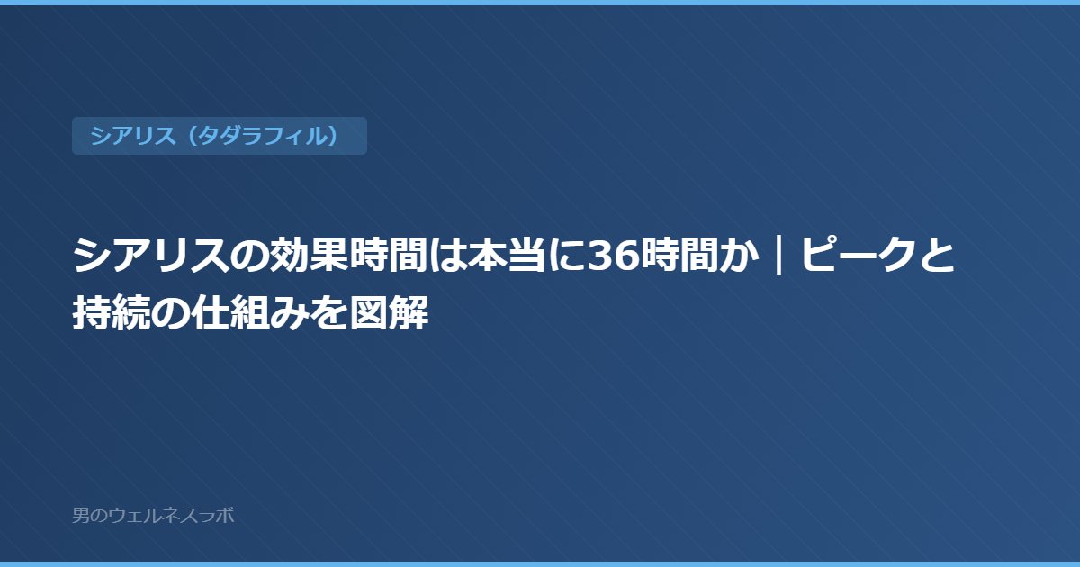 シアリスの効果時間は本当に36時間か｜ピークと持続の仕組みを図解