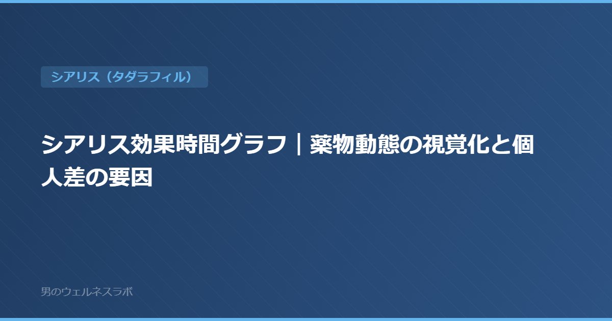 シアリス効果時間グラフ｜薬物動態の視覚化と個人差の要因